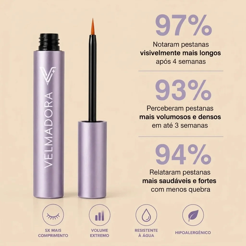 Sérum para Pestanas Velmadora™ – Pestanas Mais Longas, Densas e Fortes